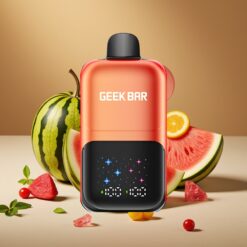 GEEK BAR 2GO 20ml 50000 Caladas Dos Series Vape Desechable Sandía Chicle Helado con Pantalla Interactiva, Sabores Ajustables y Batería Recargable