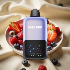 GEEK BAR 2GO 20ml 50000 Caladas Dos Series Vape Desechable con Pantalla Grande Interactiva, Sabores/Coolness Ajustable en 3 Niveles - Frutos Rojos Ice