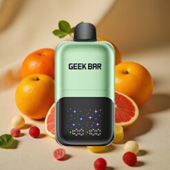 GEEK BAR 2GO 20ml 50000 Caladas Dos Series Vape Desechable con Pantalla Grande Interactiva, Sabores Frutas Ácidas & Caramelo Ácido, Tanque Dual, 5% Nic Sal, Recargable