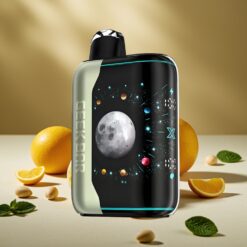 GEEK BAR Platinum Edition Vape Desechable Miami Menta – Hasta 25000 Caladas en Modo Normal, Acabado en Acero Platino Mate, Pantalla Curva 3D, Carga Rápida USB-C