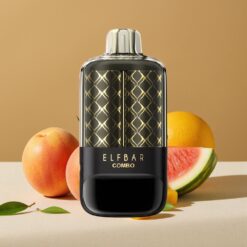 ELF BAR COMBO 25000 Caladas Vape Desechable Durazno Mango & Sandía con 22ml de E-líquido, 700mAh, Tipo-C, 5% Nicotina, Dual Modes (Lite/Turbo) y Dual Airflow
