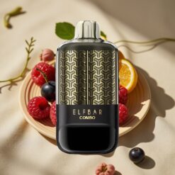 ELF BAR COMBO 25000 Puffs Desechable Vape Cassis Frambuesa & Uva - 22ml E-líquido, 700mAh, Tipo-C, 5% Nicotina, Dual Modo Lite/Turbo, Pantalla de Niveles