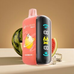 ELF BAR RAYA D3 25000 Puffs Vape Desechable Sandía Helada – 23ml, 5% Nicotina, Pantalla Grande, Tipo-C