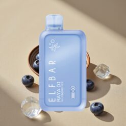 Elf Bar Raya D1 13000 Puffs Desechable Vape 18ml 650mAh Carga Tipo-C Sabor Helado de Arándano Azul