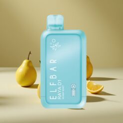 Elf Bar Raya D1 13000 Puffs Vape Desechable Menta de Miami - 18ml, Batería Recargable 650mAh, Pantalla de E-líquido y Energía, Carga Tipo-C