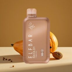 Elf Bar Raya D1 13000 Puffs Vape Desechable Recargable con Pantalla, Sabor Tabaco, 18ml, 650mAh, Tipo-C