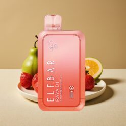 Elf Bar Raya D1 13000 Puffs Vape Desechable con Carga Tipo-C, Pantalla de E-líquido y Energía, Sabor Fresa Guayaba, 18ml, 5% Nicotina